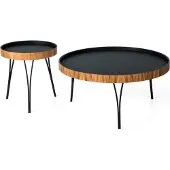 AEA Couchtisch Schwarz Modern Wohnzimmertisch Tische 2x Designer Kaffeetisch