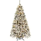 Northix 180 cm künstlicher Weihnachtsbaum mit Schnee, LED-Beleuchtung