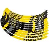 Stage6 12-Zoll Scooter Felgenaufkleber Kit Gelb