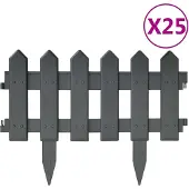 Syfax Rasenkanten 25 Stk. Anthrazit 10 m PP