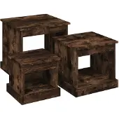 Syfax Couchtische 3 Stk. Räuchereiche Holzwerkstoff