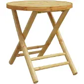 Syfax Gartentisch Klappbar Ø45x45 cm Bambus