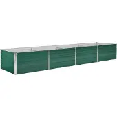 Syfax Garten-Hochbeet Verzinkter Stahl 320x80x45 cm Grün