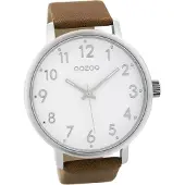Oozoo Herren Armbanduhr braun Analog matt Timepieces Lederarmband D2UOC9401A