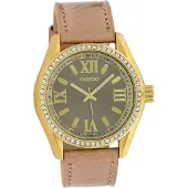 Oozoo Damen Armbanduhr rosegold Analog Timepieces Lederarmband D2UOC10273