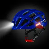 RockBros Fahrradhelm Wasserdicht Radhelm Herren Damen, Integriert EPS Stoßfest Blau