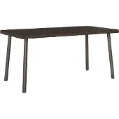 Syfax Garten-Couchtisch Rechteckig Braun 80x40x37 cm Poly Rattan