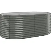 Syfax Hochbeet Verzinkter Stahl 175x100x68 cm Grau