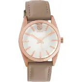 Oozoo Damen Armbanduhr taupe hellbraun Analog Timepieces Lederarmband D2UOC10187