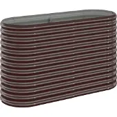 Syfax Hochbeet Verzinkter Stahl 114x40x68 cm Braun
