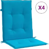 Syfax Gartenstuhlauflagen für Niedriglehner 4 Stk. Blau 100x50x3 cm