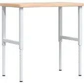 Syfax Werkbank 100x60x(73-99,5) cm Massivholz Eiche Rechteckig