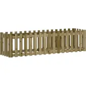Syfax Hochbeet Lattenzaun-Design 200x50x50 cm Kiefernholz Imprägniert