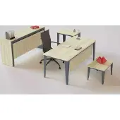 AEA Büromöbel moderner Schreibtisch Couchtisch Kommode Beistelltisch 4tlg.