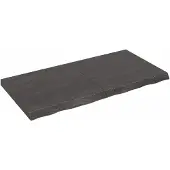 Syfax Waschtischplatte Dunkelbraun 120x60x(2-6)cm Massivholz