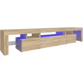 Sonstiges TV-Schrank mit LED-Leuchten Sonoma-Eiche 215x36,5x40 cm
