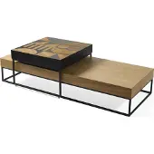 AEA Couchtisch Braun Luxus Holz Wohnzimmer Design Kaffeetisch Möbel