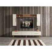 AEA Wohnwand tv Ständer Sideboard Modern Wohnzimmer Regale Wohnwände Holz