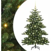 Syfax Künstlicher klappbarer Weihnachtsbaum Grün 150 cm PVC und Stahl