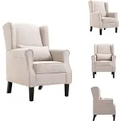 vidaXL Sessel Beige Stoff - Sessel