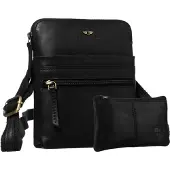 Peterson PTN 1901E-OPU-0284 Schwarze Ledertasche