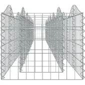 Syfax Gabionen-Hochbeet mit Hochbogen 600x50x50 cm Verzinktes Eisen