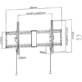 24hShop TV-Wandhalterung Neigbar 43-90 Zoll Bildschirm Wandabstand 49 mm