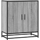 Syfax Sideboard Grau Sonoma 68x35x76 cm Holzwerkstoff und Metall