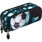 St. Majewski Federmäppchen glatt Polyurethan03 Neon-Fußball