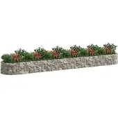 Syfax Gabionen-Hochbeet Verzinktes Eisen 600x100x50 cm