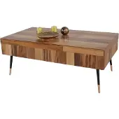 AEA Luxus Couchtisch Braune Couchtische Wohnzimmer Holz Tisch Beistelltisch Sofa