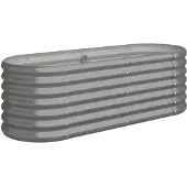 Syfax Hochbeet Verzinkter Stahl 114x40x36 cm Grau