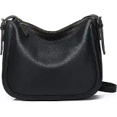 INF Leder-Umhängetasche für Damen Schwarz