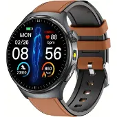 INF IP68 Wasserdichte Smartwatch mit EKG, Herzfrequenz und Blutsauerstoff Braun