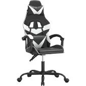 Syfax Gaming-Stuhl Schwarz und Weiß Kunstleder