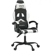 Syfax Gaming-Stuhl Schwarz und Weiß Kunstleder