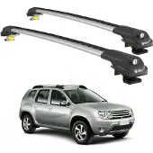 TURTLE DACHTRÄGER AIR-1 DACIA DUSTER HS 2010 - 2013 (Raised Rails) , Silber