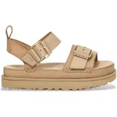 Ugg für Damen. 1167392 Ledersandalen Goldenstar Villa senf (36), Wohnung, Schnalle, Lässig