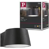 Paulmann LED Außen-Wandleuchte "Capea IP44 96x128mm 3000K 6W 500lm 230V Anthrazit Aluminium", grau (anthrazit), B:9,6cm H:5,6cm T:12,8cm, Leuchten, LED Außen-Wandleuchte