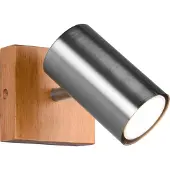 TRIO Wandspot Marley schwarz mit edelstahl
