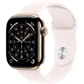 Apple Watch Series 11 Sportarmband, Gold, Blassrosa, Titanium, 46mm, GPS + Cellular, M/L