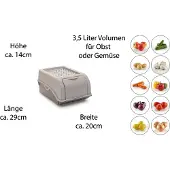 Novaliv Gemüseboxen Kartoffelboxen Vorratsbehälter 3,5l bis 9l (Grau, 3x3,5l)