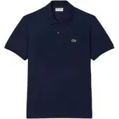 Lacoste SHORT SLEEVED RIBBED COLLAR Blau
