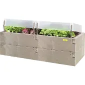 Juwel Hochbeet Timber + zwei Thermohauben 130 x 60 x 52 cm Blumenkasten