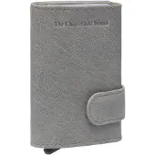 The Chesterfield Brand Antique Buff Crumbled Leder RFID Safe Geldbörse Mannheim 08 hellgrau