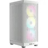 Corsair 2000D RGB Airflow, Small Form Factor (SFF), PC, Weiß, Mini-ITX, Netz, Gehärtetes Glas, Multi