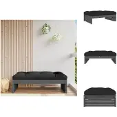 vidaXL Gartenhocker Grau 120x80 cm Massivholz Kiefer - Gartensofaelemente