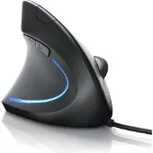 CSL ergonomische Maus, kabelgebunden, optische Vertikale Linkshänder Mouse, gegen Mausarm/Tennisarm