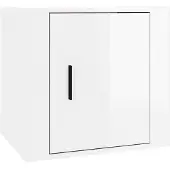 Syfax Nachttisch Hochglanz-Weiß 50x39x47 cm