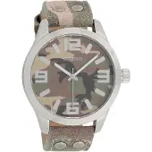 Oozoo C1066 Herren-Armbanduhr, Leder-Armband